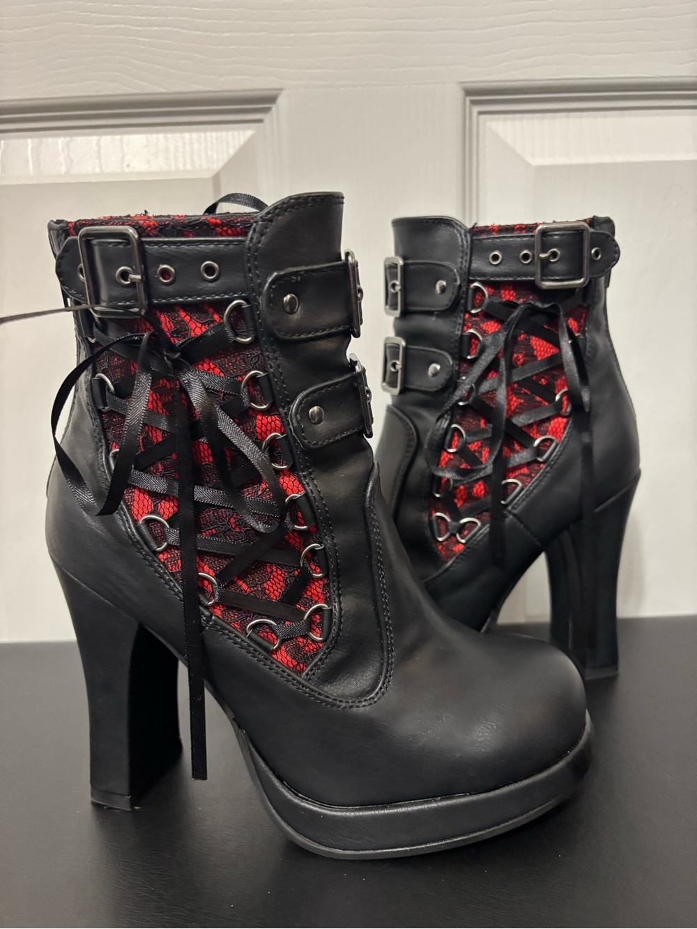 Demonia Crypto-51 Platform Ankle Boots